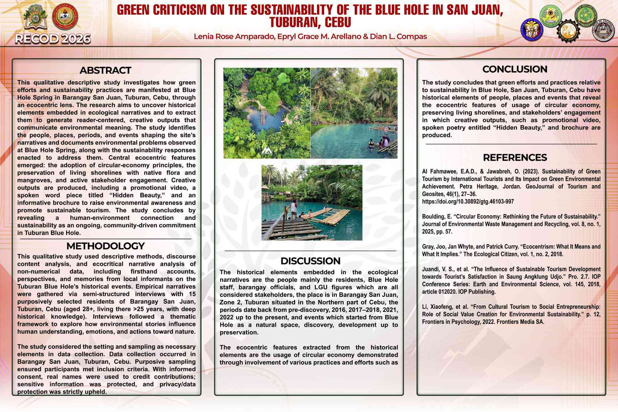 Green Criticism on the Sustainability of the Blue Hole in San Juan, Tuburan, Cebu