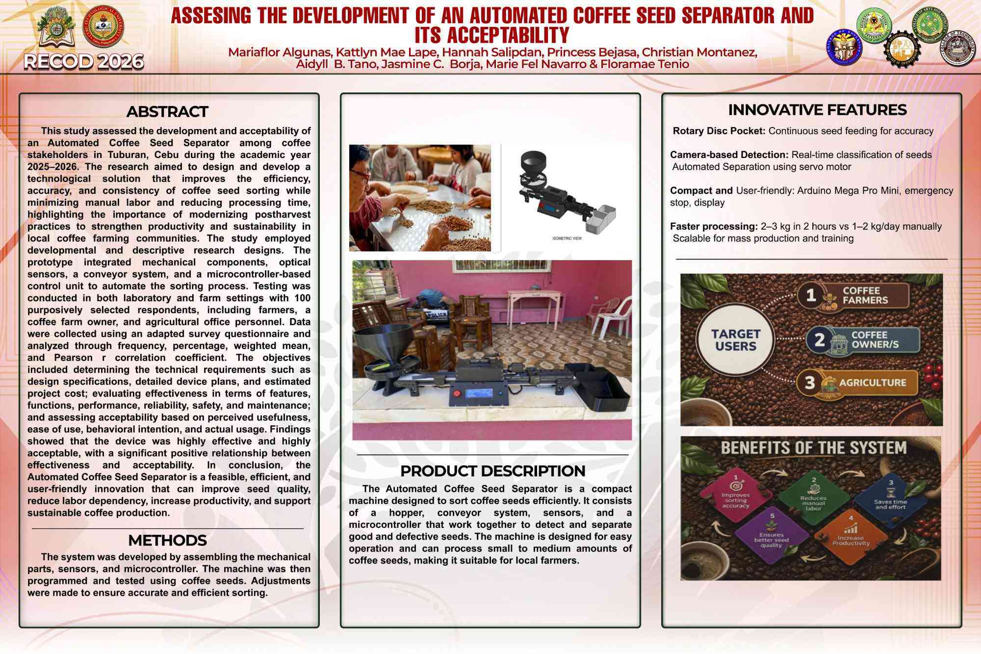Assessing the Development of an Automated Coffee Seed Separator and its Acceptability